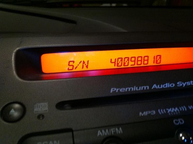 HONDA radio serial example 1
